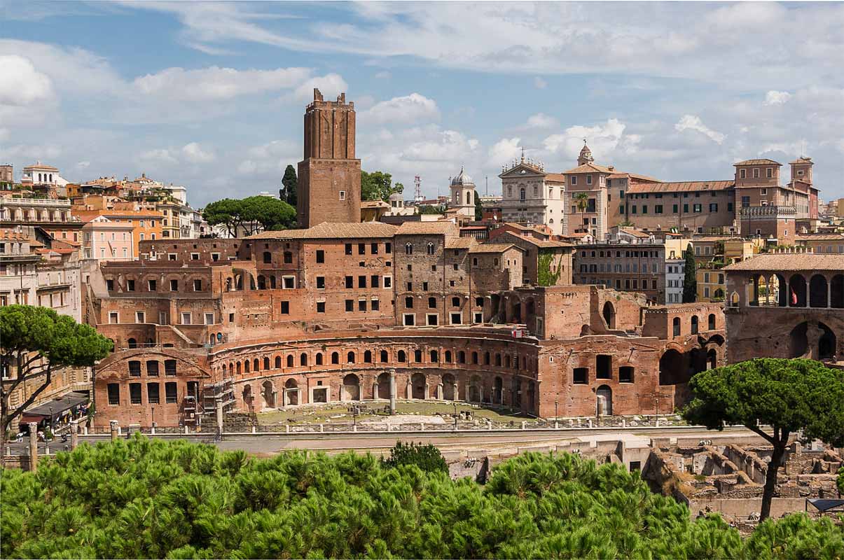 trajan market in rome italy