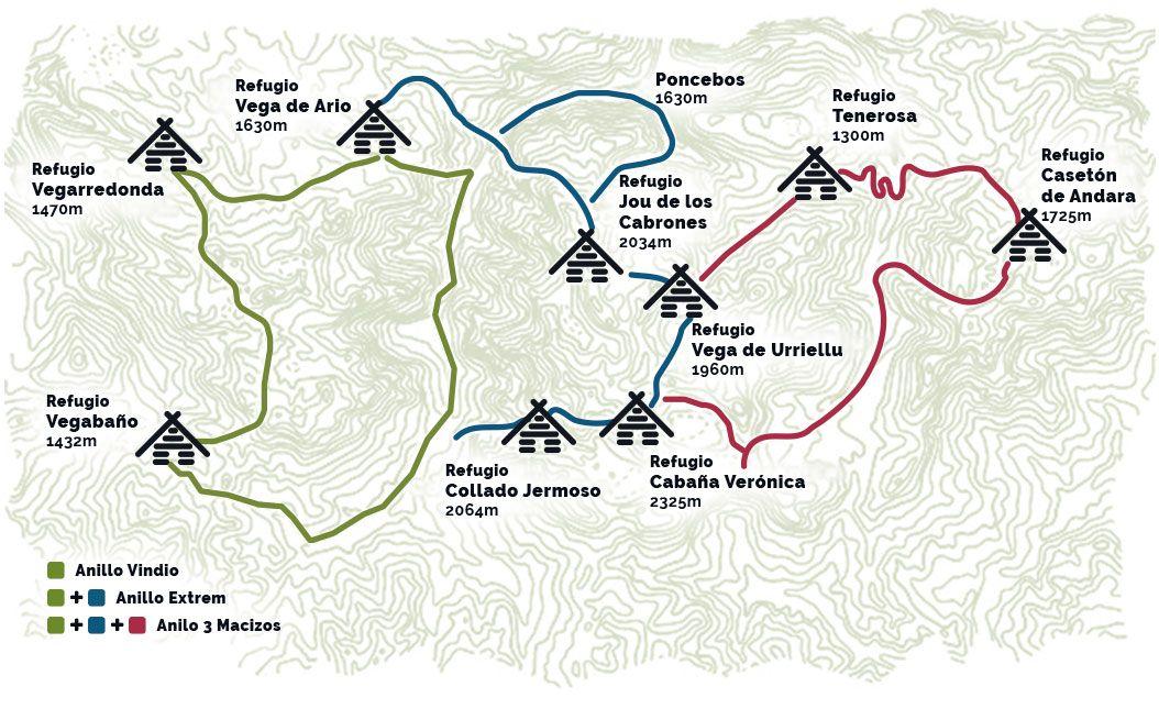 anillo picos de europa map