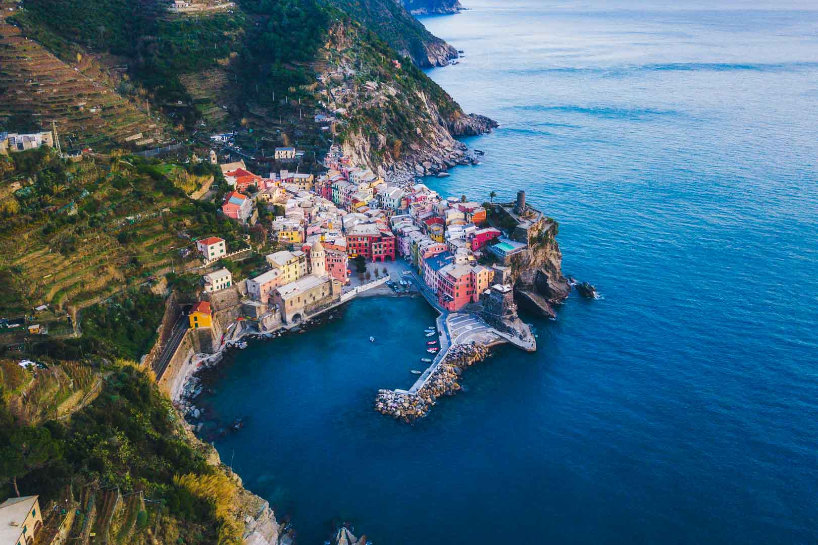 the village of vernazza in the cinque terre