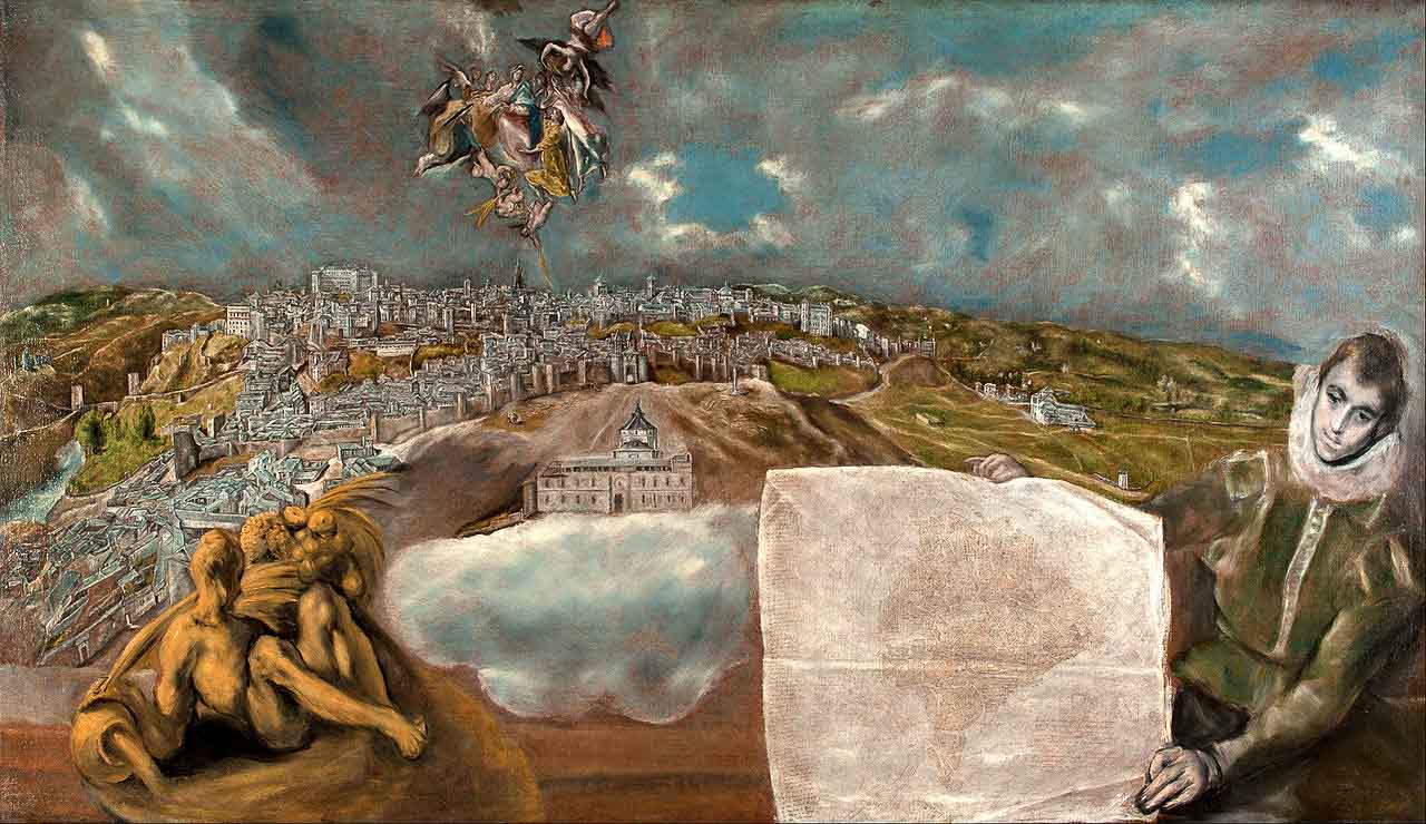 view and plan of toledo by el greco