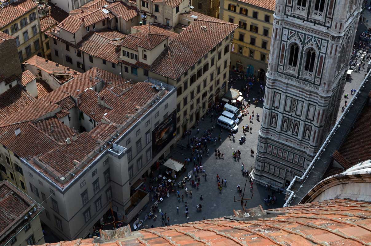 view from the top of the duomo di firenze