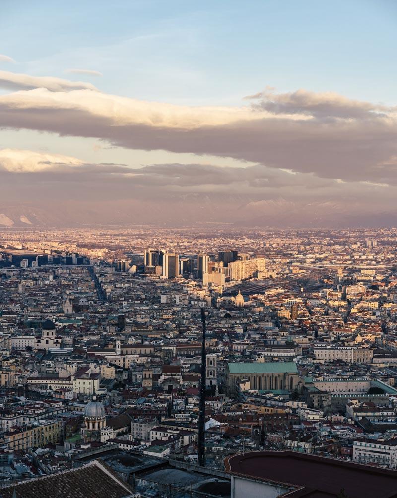 view over the city of naples