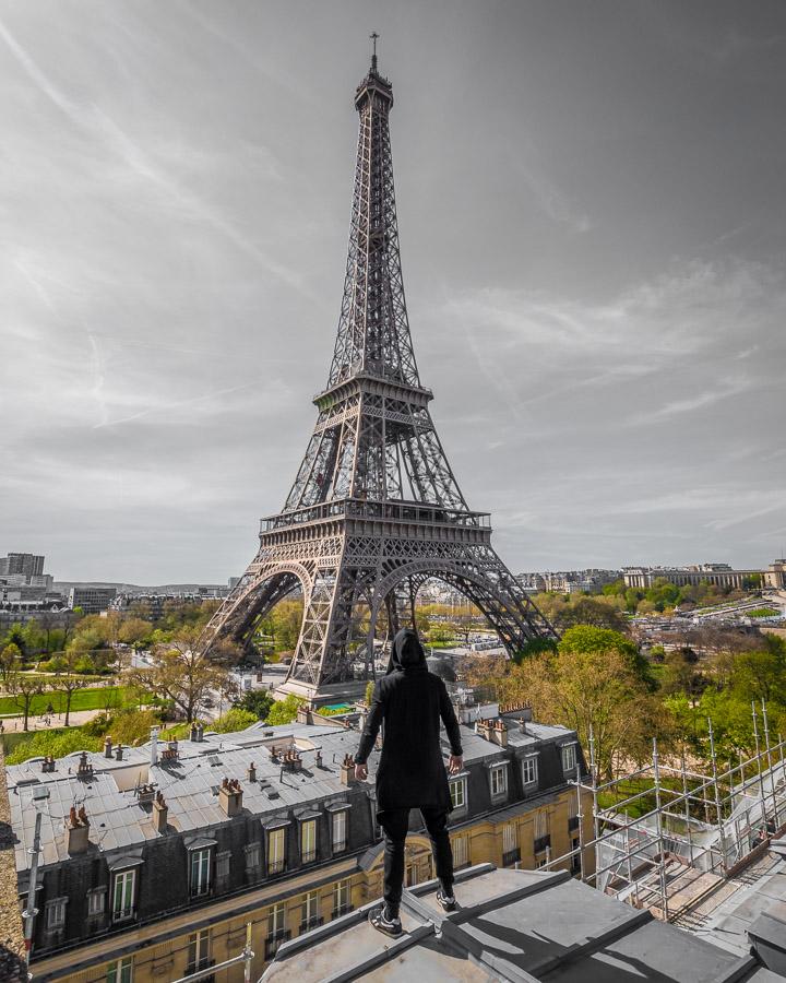 eiffel tower from rooftops