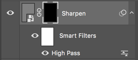 Sharpen photos invert layer mask