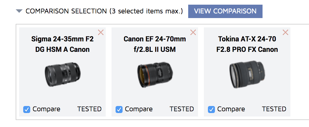 Lens comparison