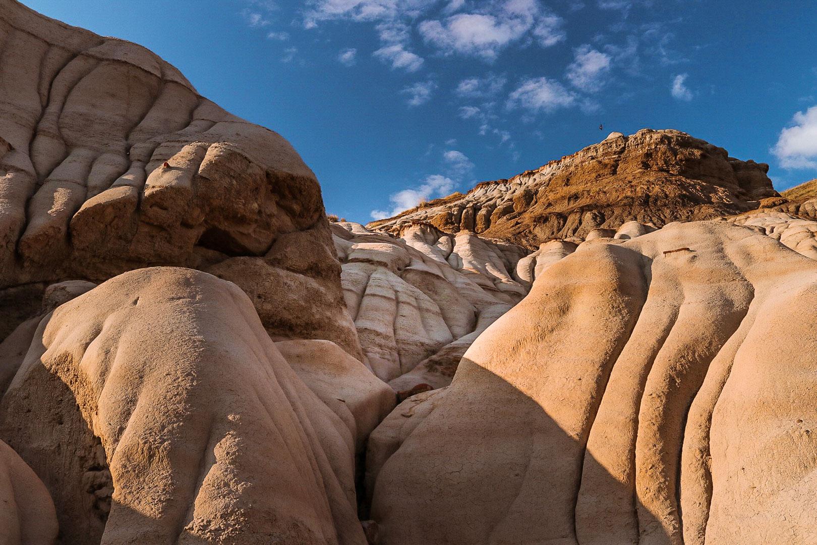 the hoodoos in the canadian badlands