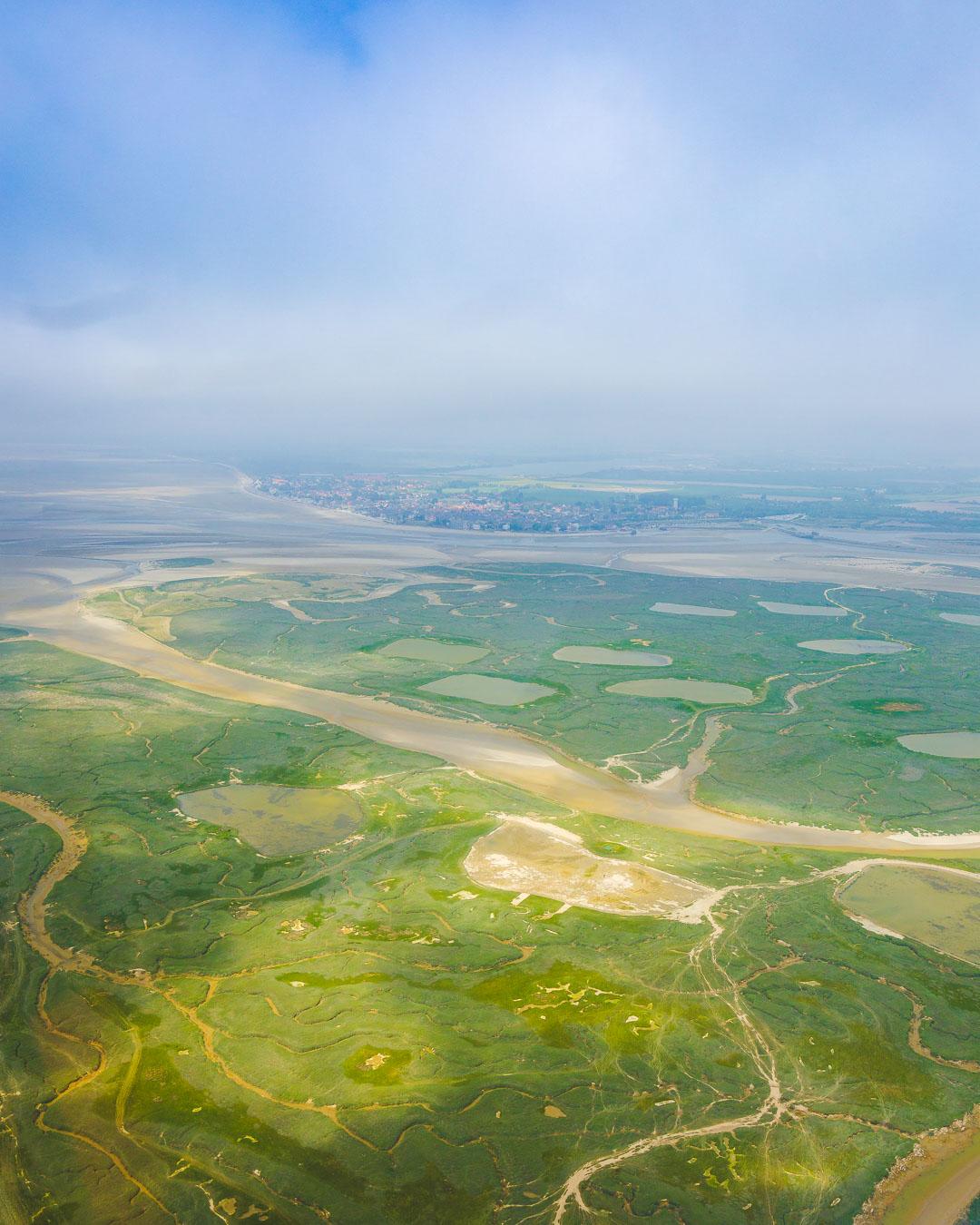 flying over the baie de somme different view