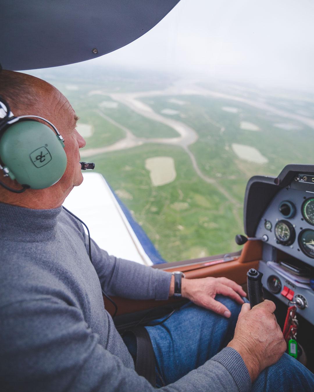 our pilot during the flight