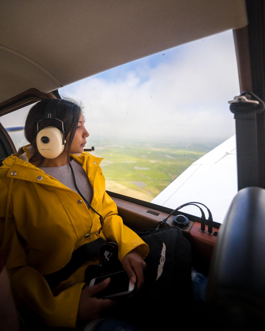 nesrine during the flight