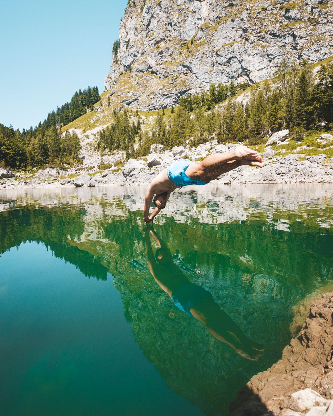 swimming in crno jezero the black lake