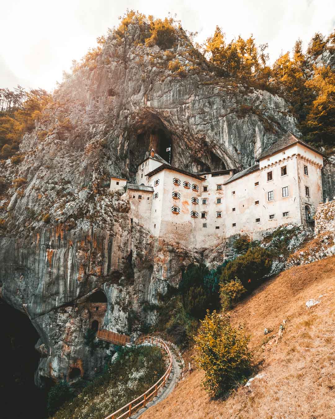 go back to medieval times at predjama castle