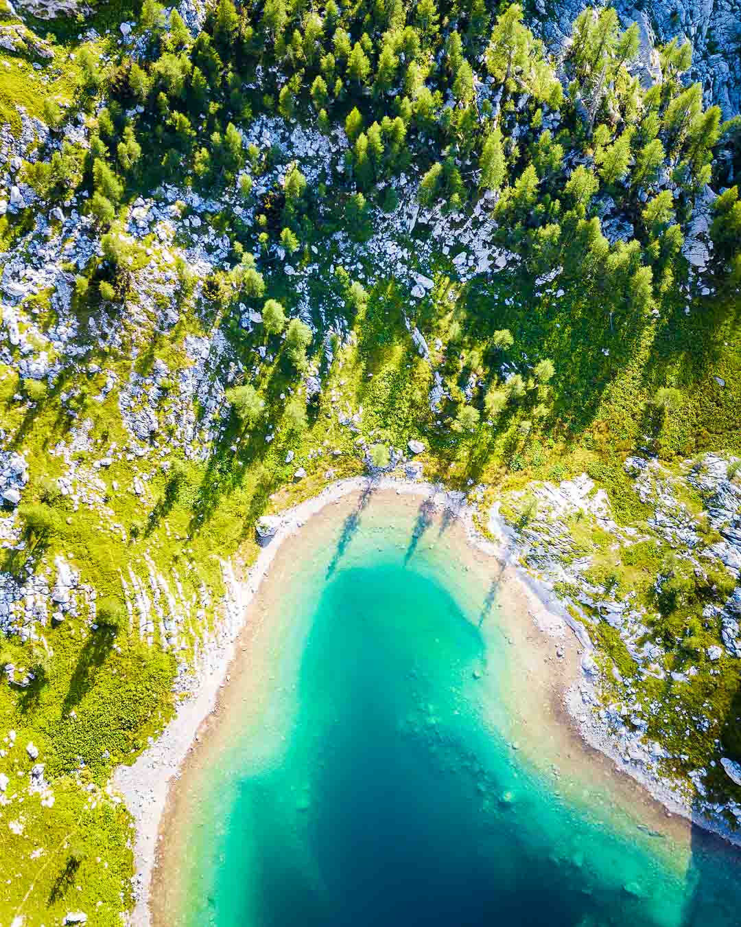 Rainbow colors of Lake Ledvica