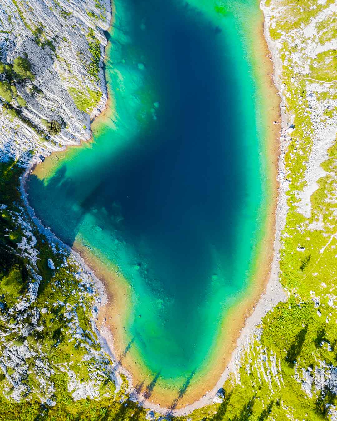 Lake Ledvica from a drone