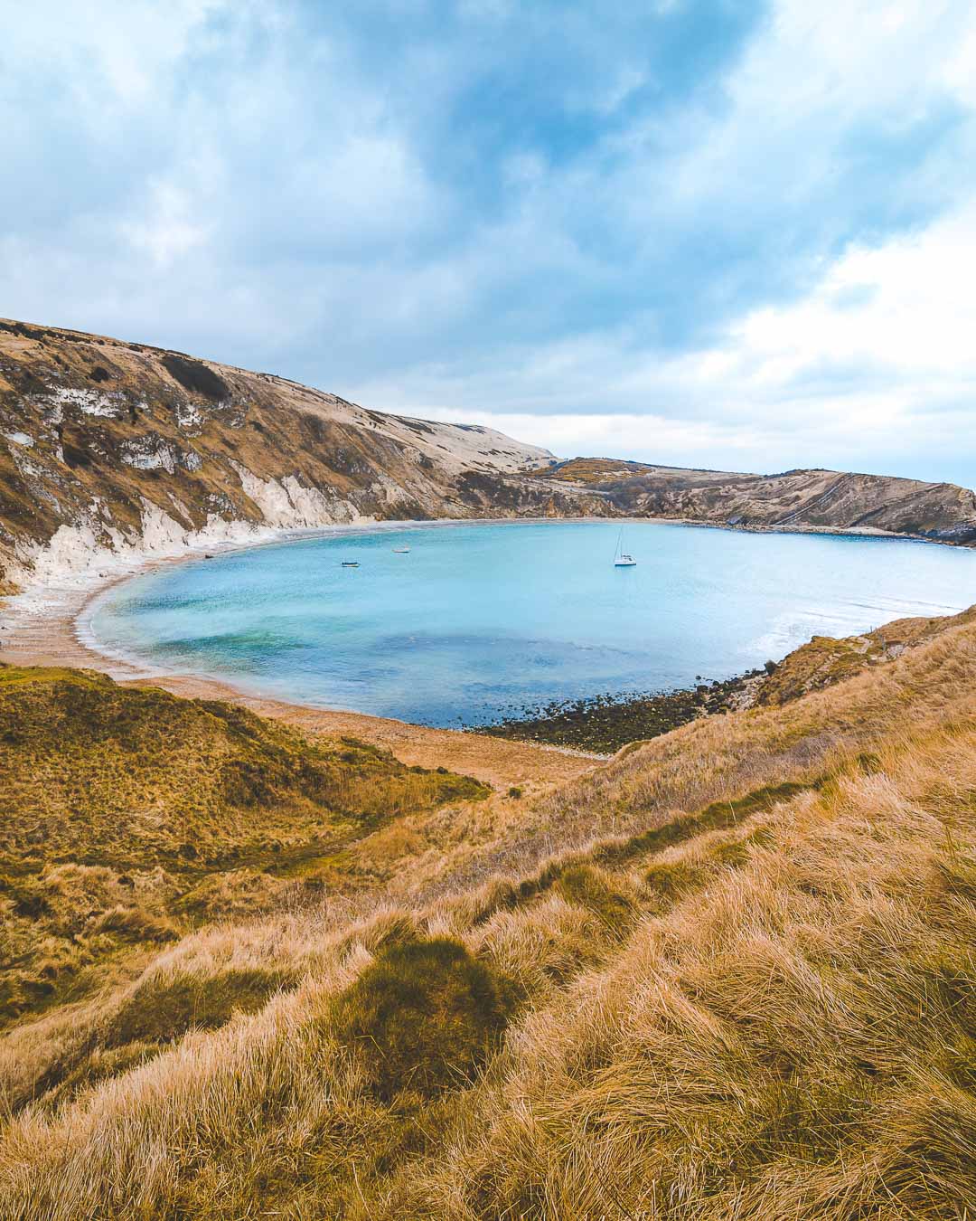 lulworth cove from south west coast path