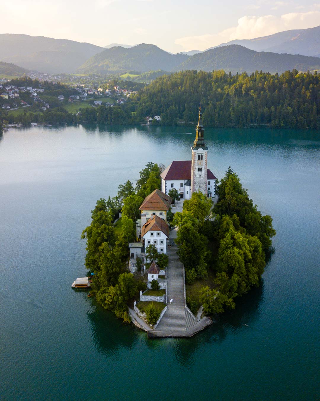 Assumption of mary pilgrimage church on lake bled slovenia