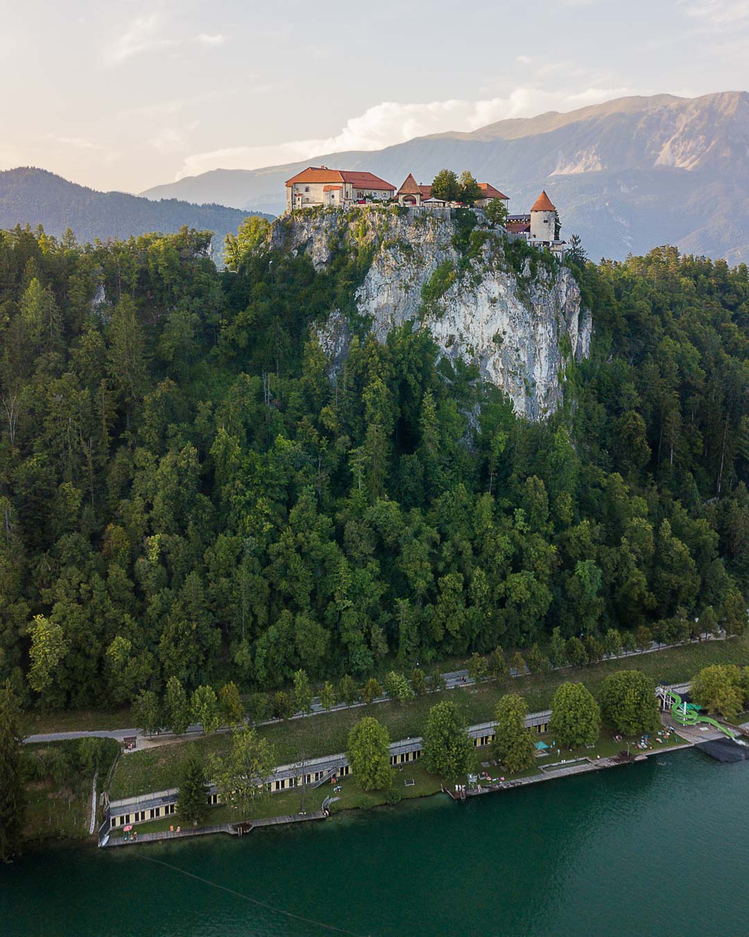 bled castle on the cliffs around lake bled