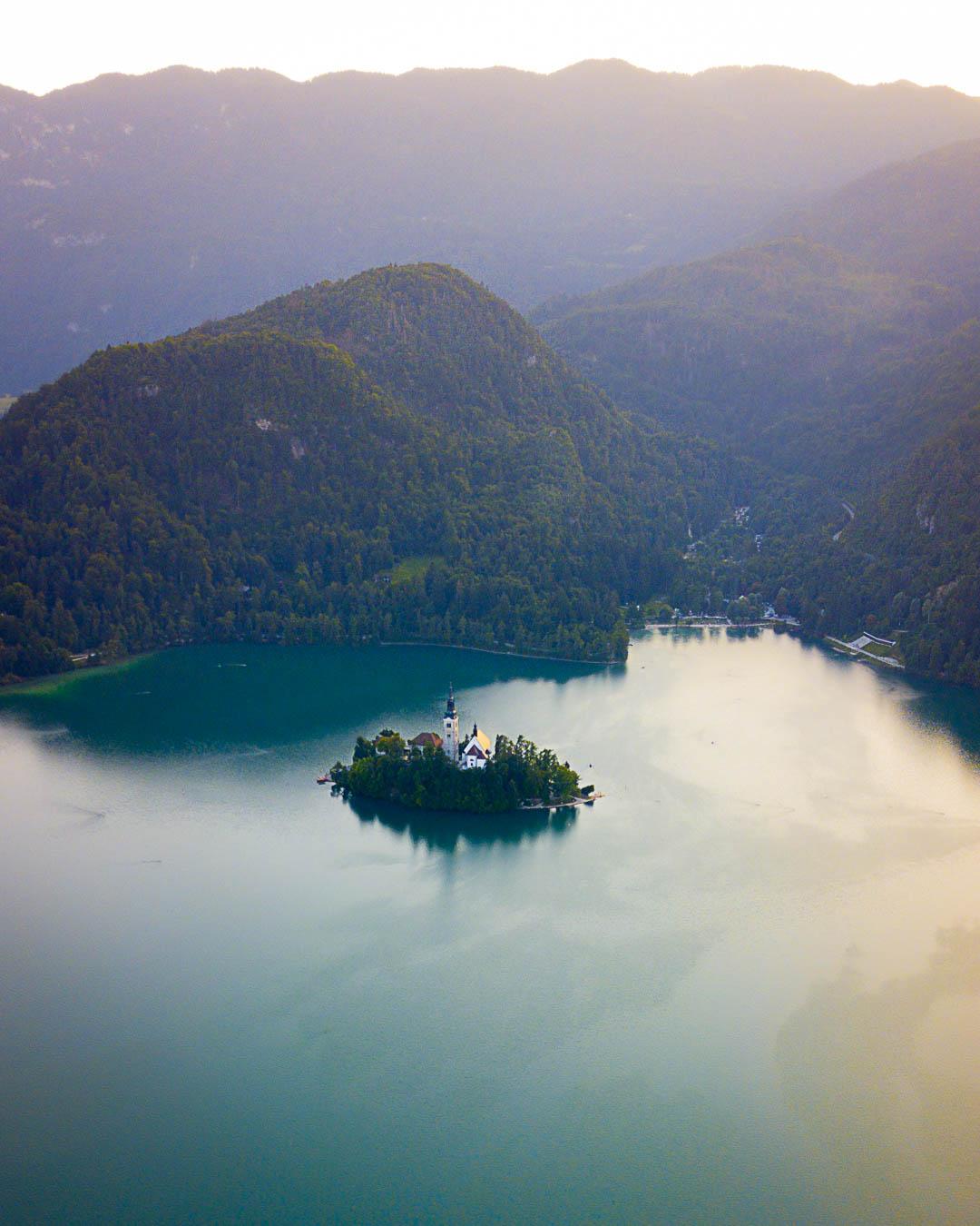 bled island surrounded by the julian alps