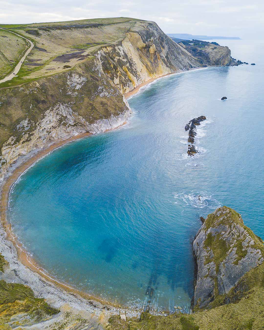 man o war bay from above