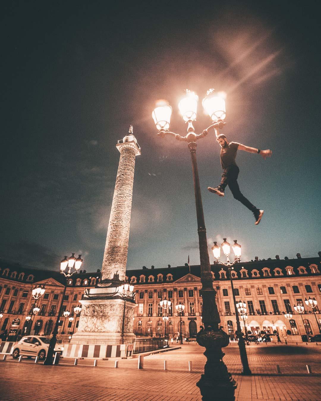 climbing place vendome at night