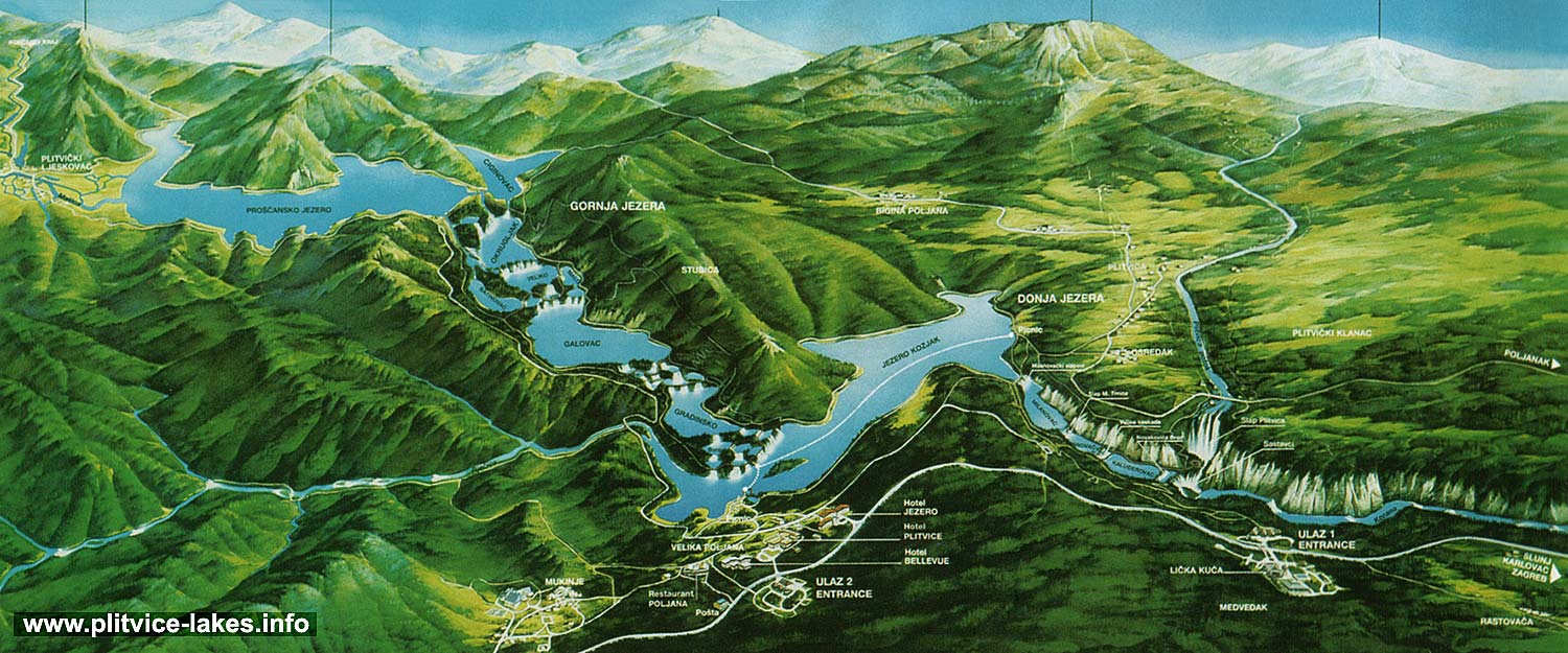 plitvice lakes national park map