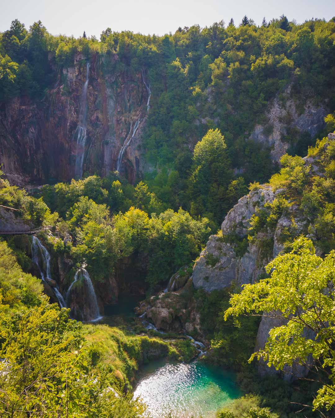 view over plitvice lakes