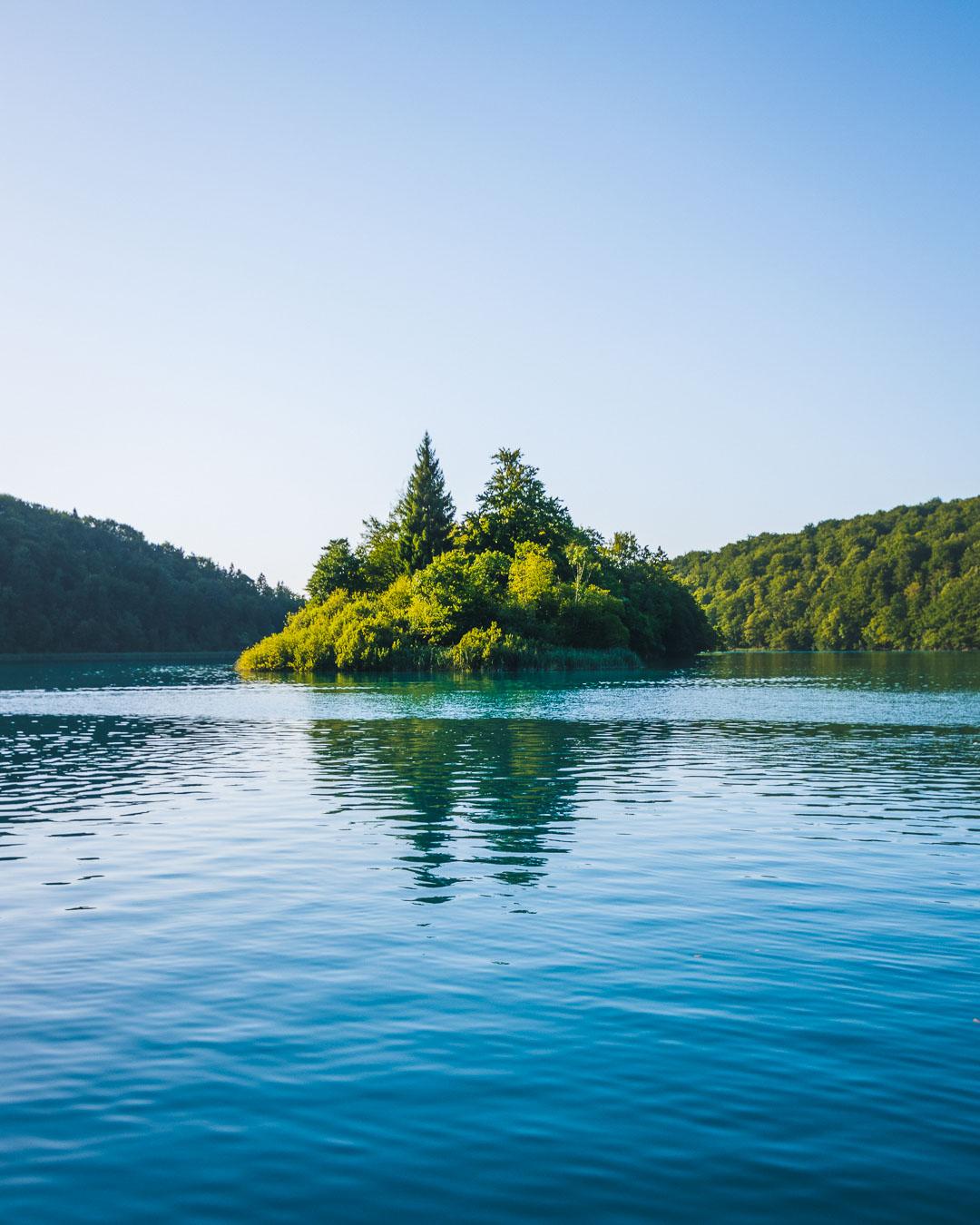 tiny island in plitvice