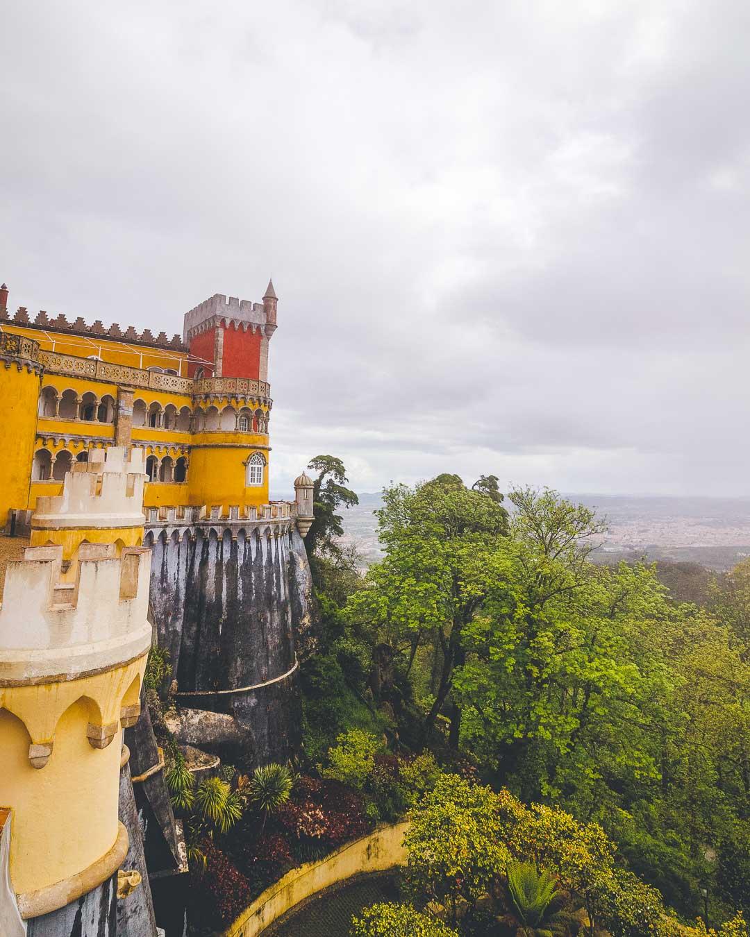 pena palace contrasting with the green forest