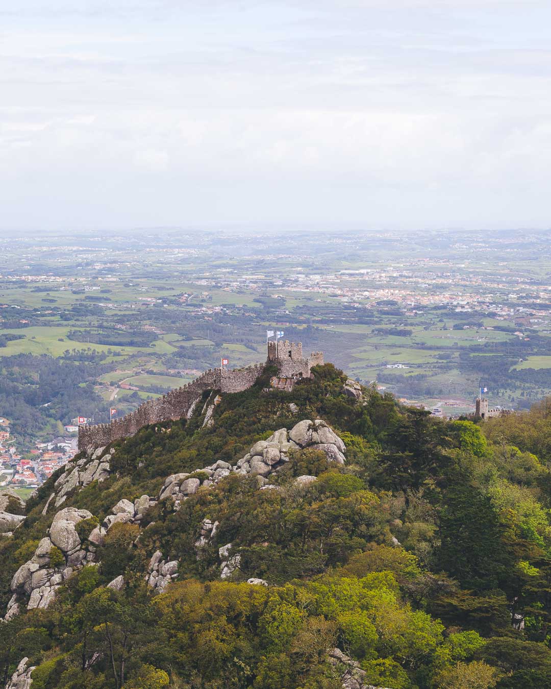 view of castle of the moors from pena palace