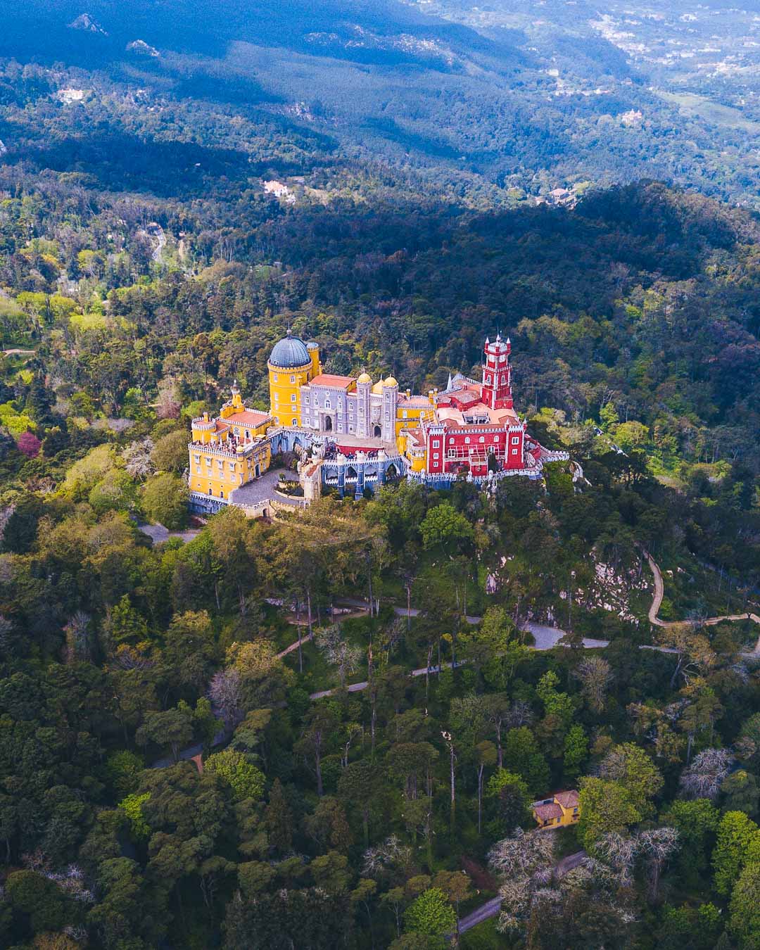 pena palace from the air