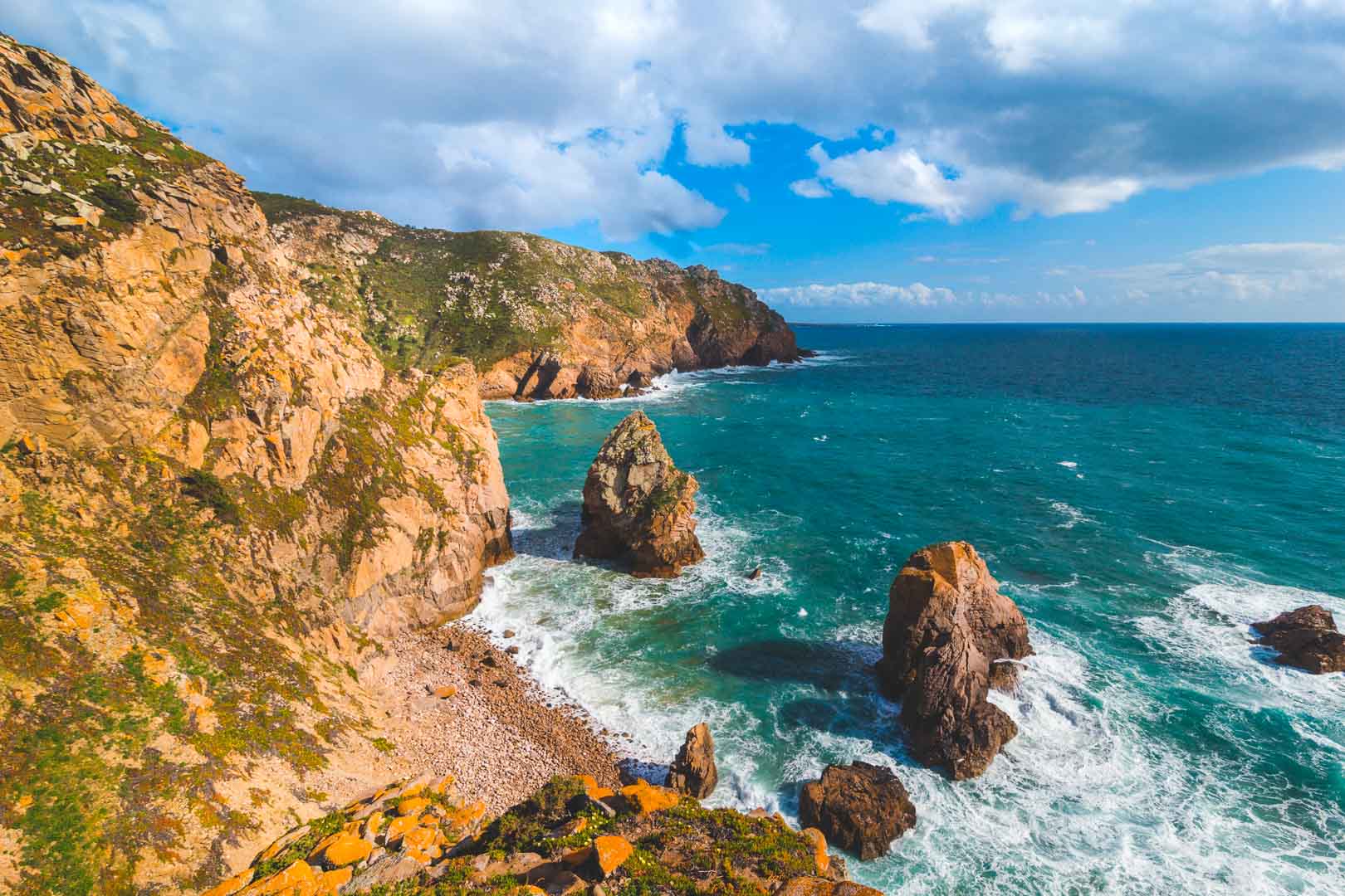 down the beach in cabo da roca