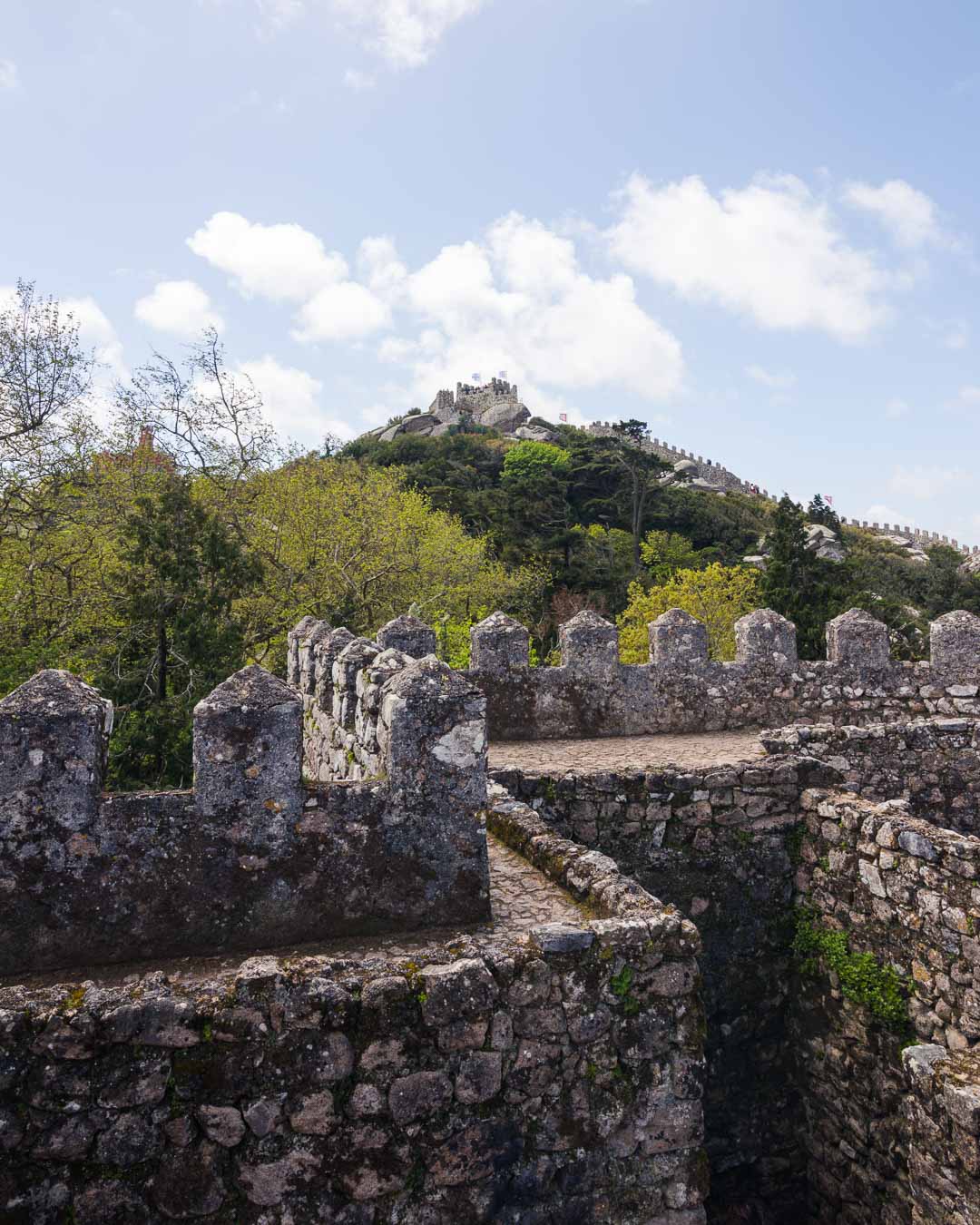 the walls of castle of the moors