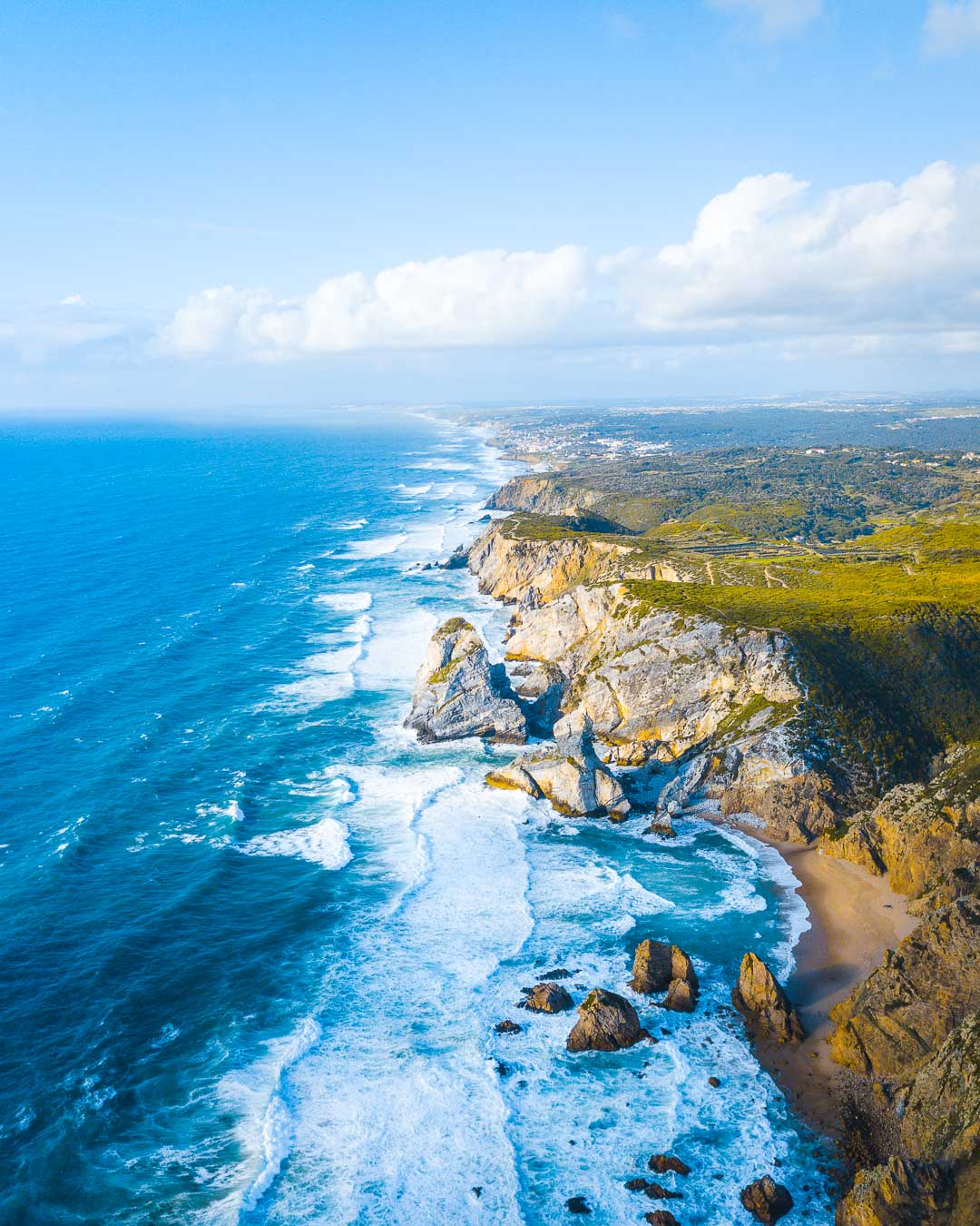 aerial view of the sintra coast
