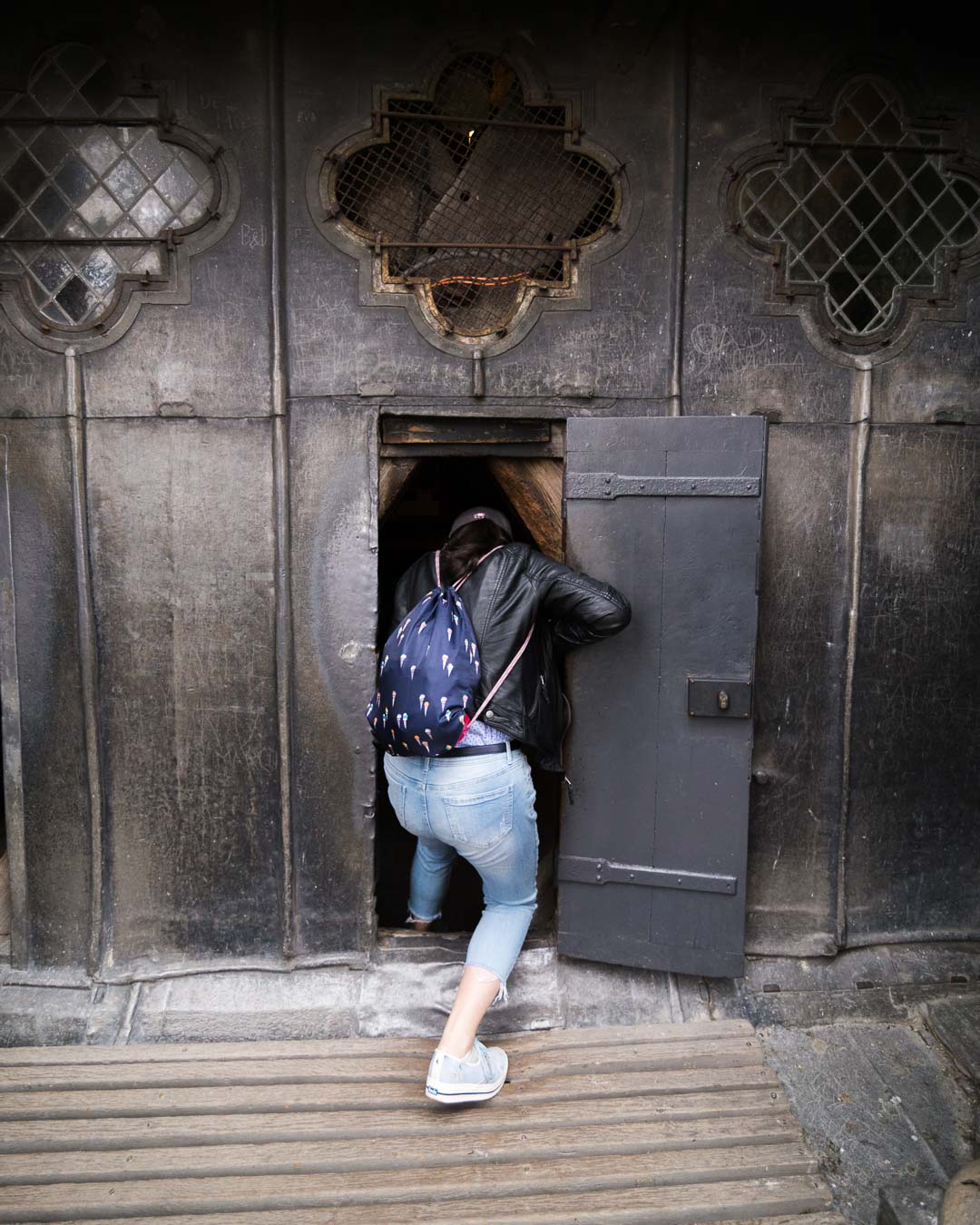 the door to the bell of notre dame de paris