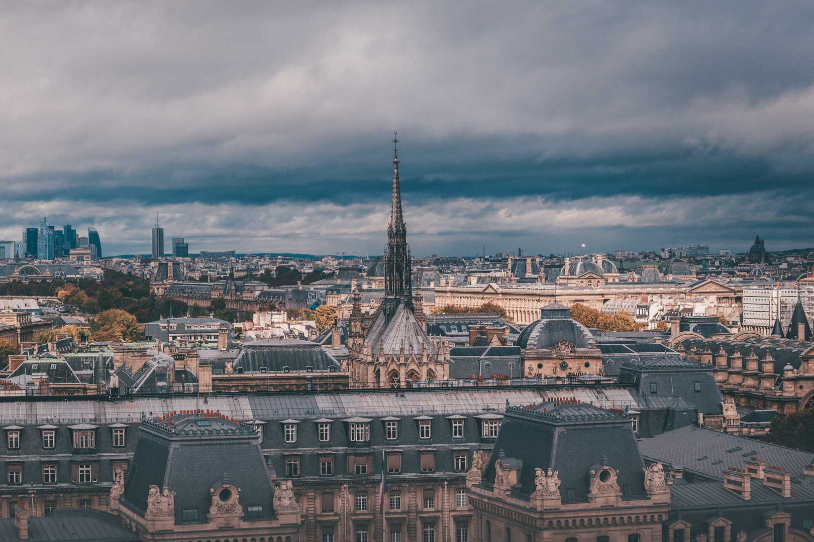 sainte chapelle from notre dame de paris