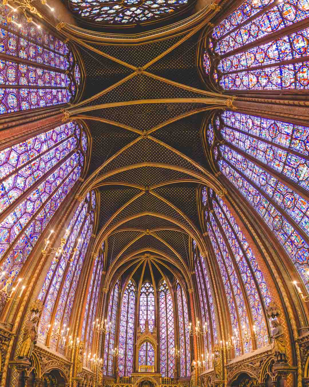 sainte chapelle panorama from inside