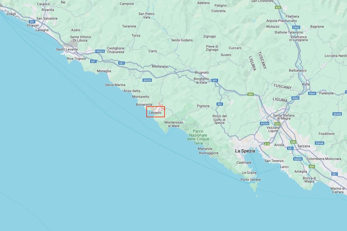 map of levanto