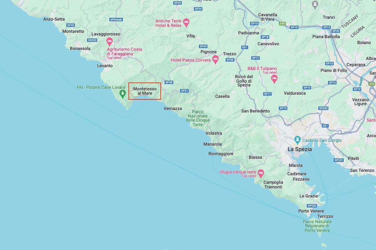 map of monterosso cinque terre