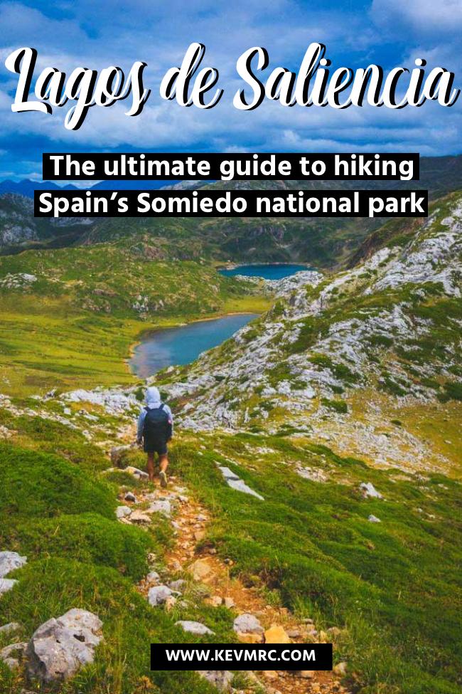 The ultimate guide to hiking Lagos de Saliencia in Spain. The Lagos de Saliencia are 3 alpine lakes located right next to each other, in the Somiedo Natural Park Asturias Spain. Hiking in Spain | Best things to do in Spain | Best things to do in Asturias | What to do in Spain | Best location in Spain | Spain bucket list #asturias #hiking #spaintravel