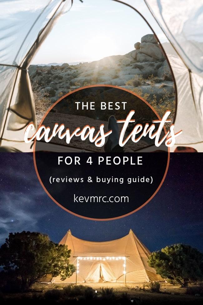 Looking for the best 4 person canvas tent? Stop searching; this is the right guide for you! We'll see the best 4 man canvas tents available on the market today, with complete reviews & a full comparison table to help you pick the perfect tent for you! canvas tent camping | canvas tent living camping | canvas tents for sale