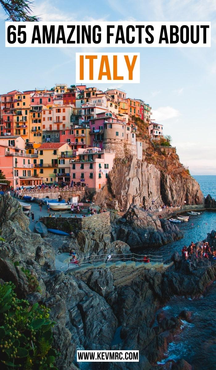 Find no less than 65 fun facts about Italy, covering a lot of different categories: history, geography, culture, food, and much, much more. italy facts | italy facts history | italy facts fun | venice italy facts | rome italy facts | florence italy facts | interesting facts about italy | cool facts about italy #facts #italyfacts #funfacts