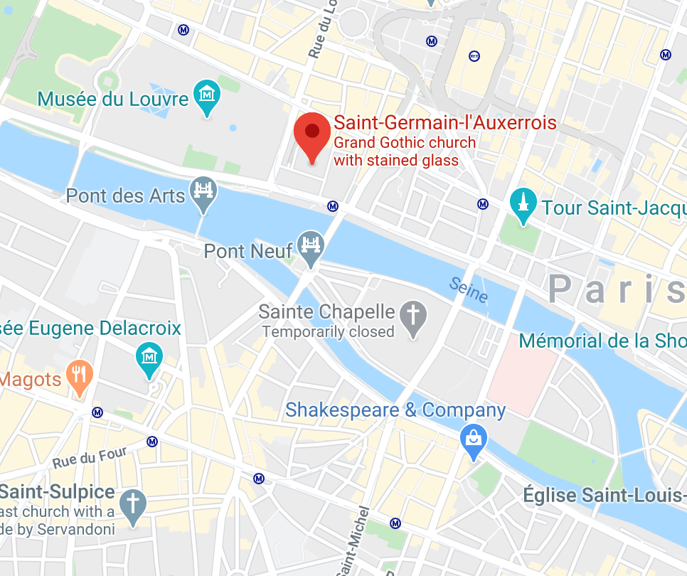map of saint germain l auxerrois in paris