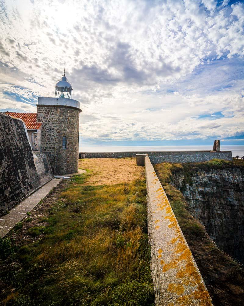 view of the cabo de vidio lighthouse