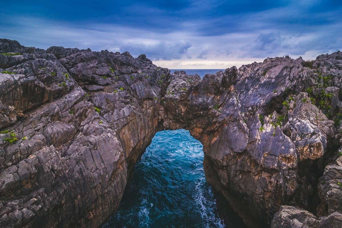 natural bridge over the sea