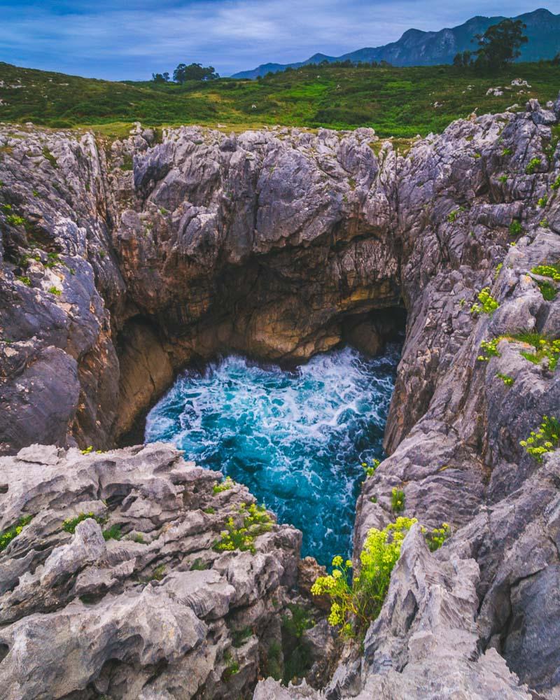 heart shaped hole in the cliffs