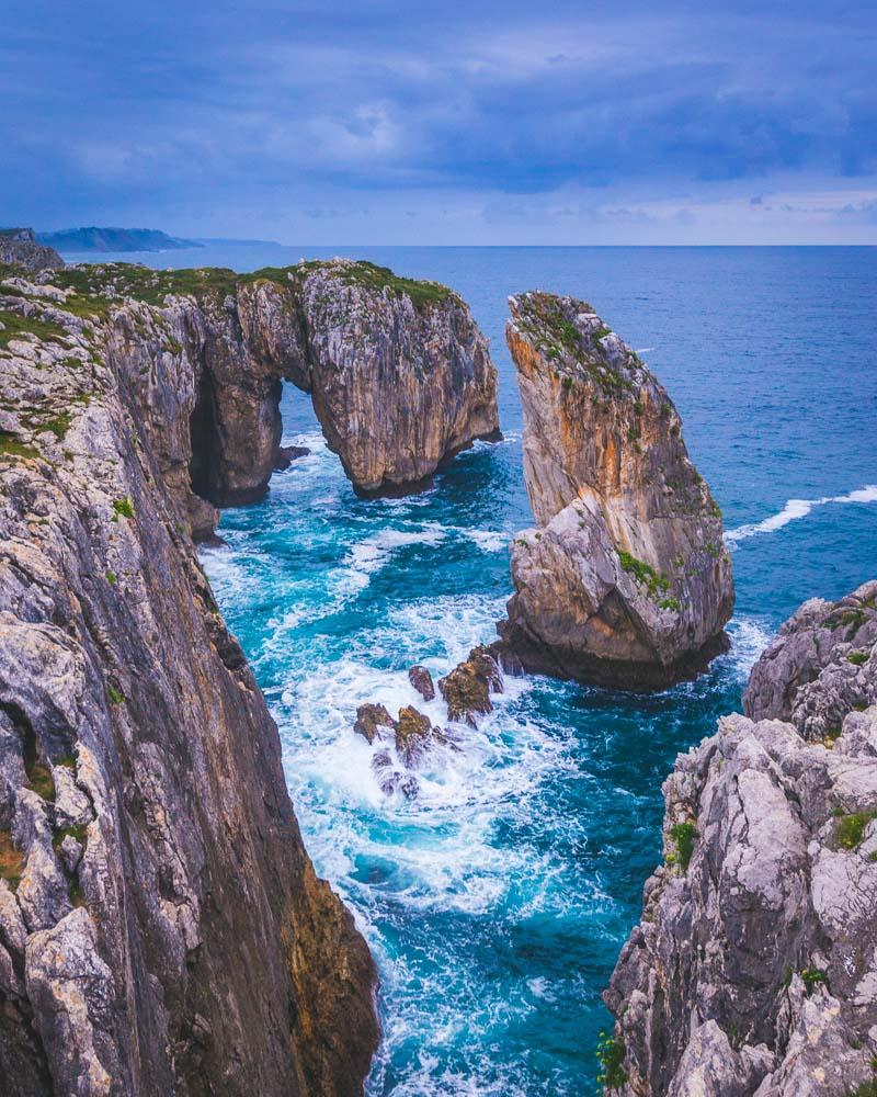 closer look at the sea stack