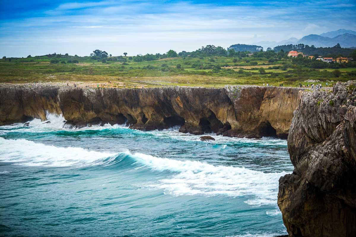 the cliffs in llames de pria