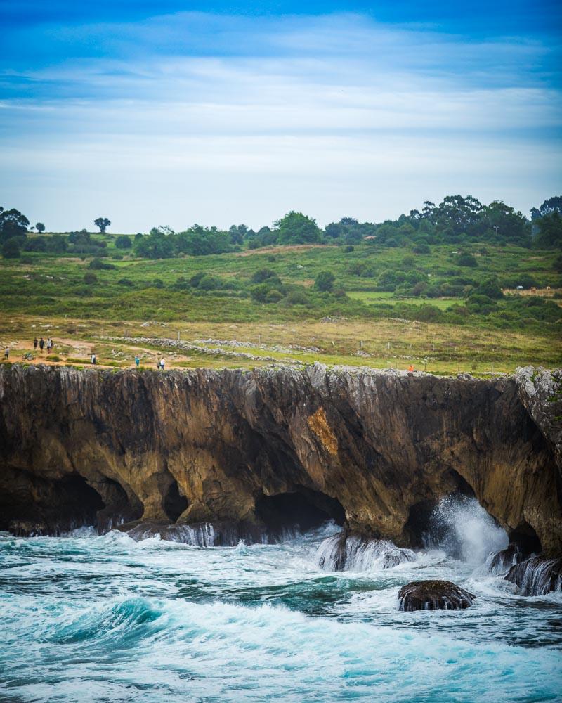 closer look at the the cliffs in llames de pria