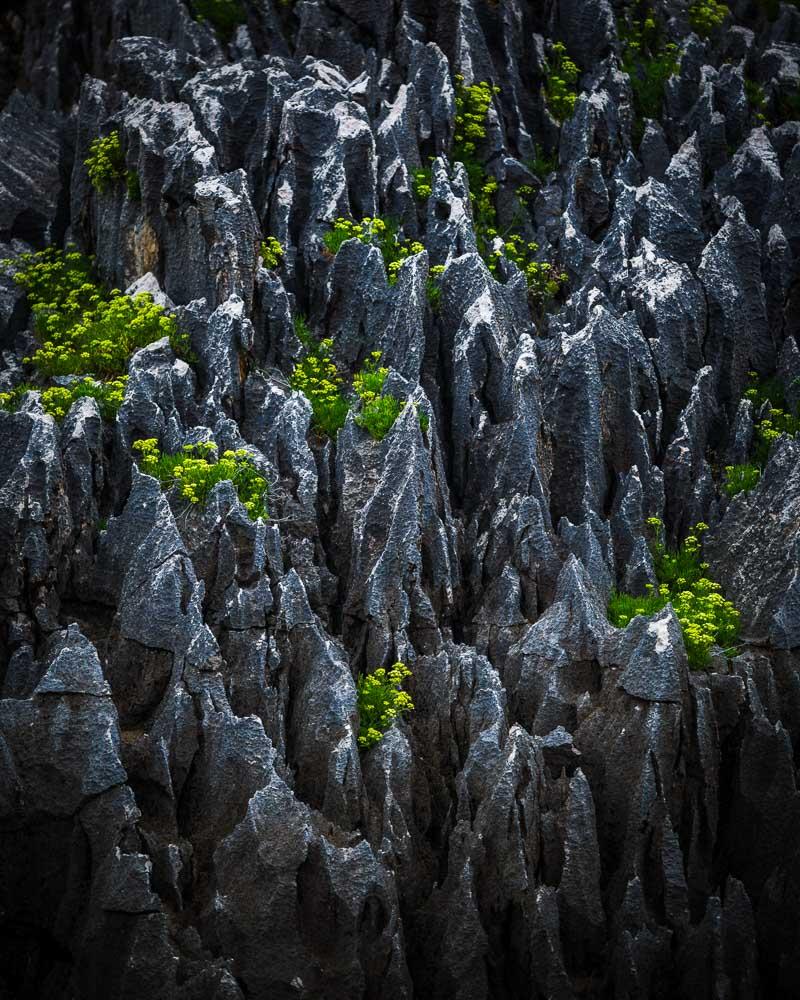 details of the rocks in bufones de pria