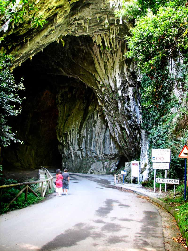 outside the cuevona de cuevas de agua in ribadesella