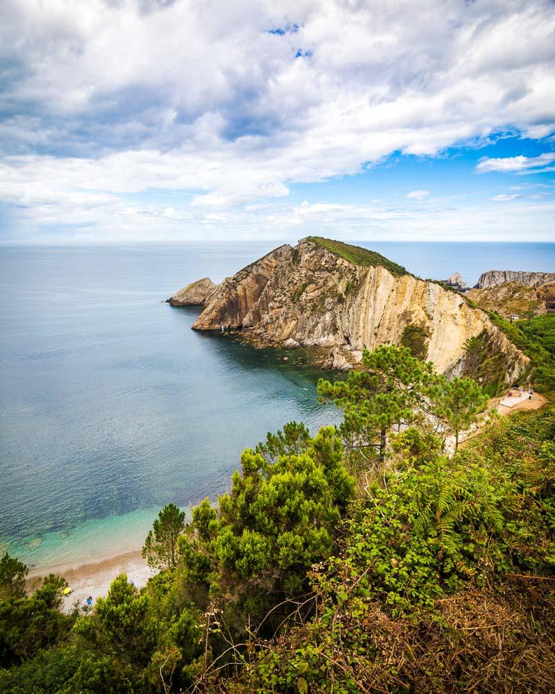 first view of the playa del silencio